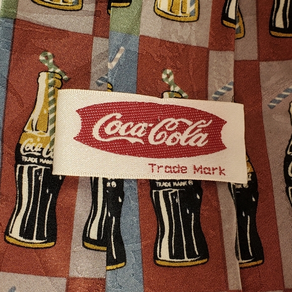 Vintage Coca Cola Silk Neck Tie - Picture 6 of 6